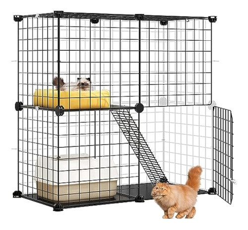 Yitahome Jaula Grande De 2 Niveles Para Gatos De 0