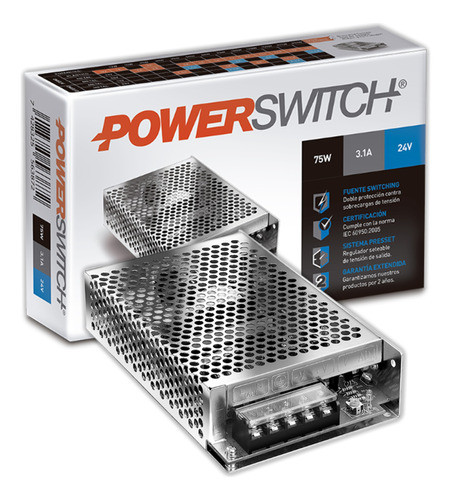 Fuente De Alimentación Switching 75w 24v 3.1a 0