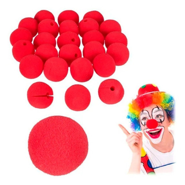 Nariz De Payaso Goma Espuma Cotillón Fiestas Pack X5 Unid. 1