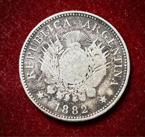 Moneda 20 Centavos Patacon 1882 Plata 0.900 Km 27 Oferta 0
