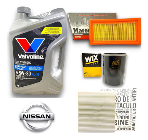 Kit 3 Filtros + Valvoline 5w30 Nissan Note March Versa 1.6 0