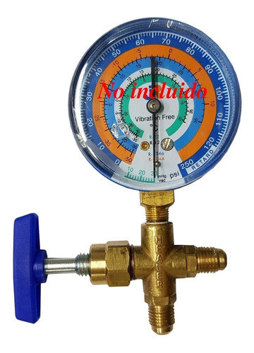 Manifold Simple De Bronce Para Manómetros Rosca 1/8 Salida 1 1