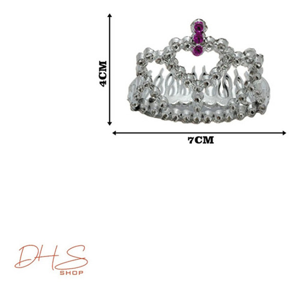 01 Mini Coroa Princesa Acessório Cabelo Fantasia Carnaval 1