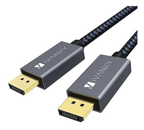 Ivanky Displayport Cable 6.6ft Dp Cable Nylon Trenzado [2k @ 0