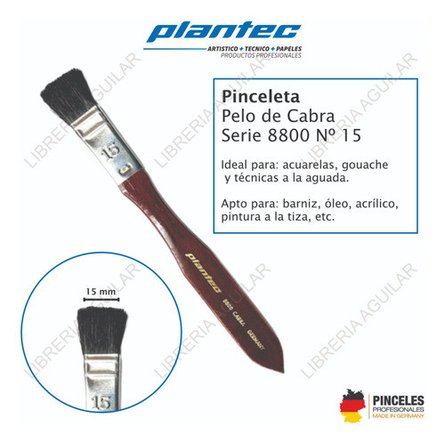 Pinceleta N° 15 S 8800 Plantec Pelo De Cabra 1