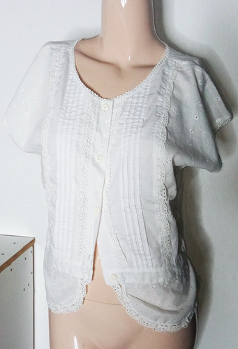Blusa Blanca Marca Christian Dior Talle M 0