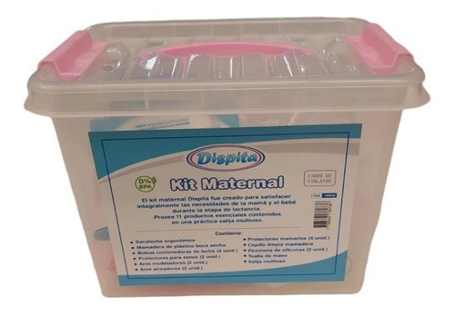 Kit Malactancia Mamadera Rosa Sacaleche Silicona Dispita 0