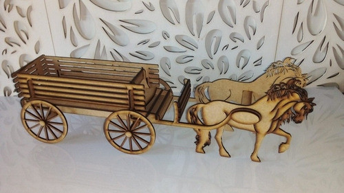 Carreta Con Caballo En 3mm 1