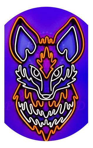 Cartel Zorro  En Neón Led - Deco- Ambientación 0