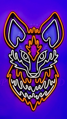 Cartel Zorro  En Neón Led - Deco- Ambientación 1