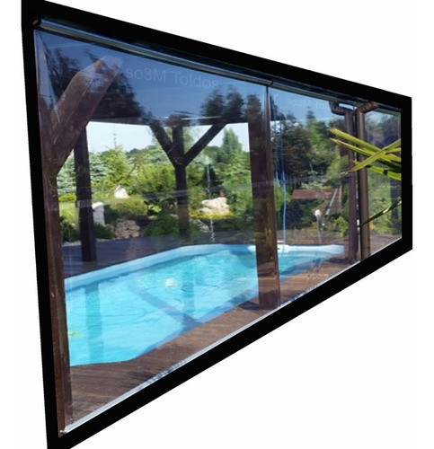 Toldo Cortina Retrátil 100% Transparente 1,92m L X 2,80m A 0