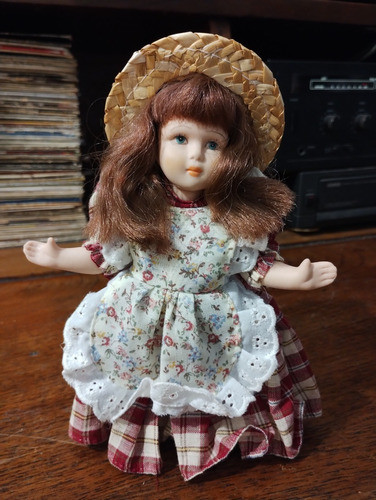 Antigua Muñeca De Porcelana Con Vestido Original M2 0