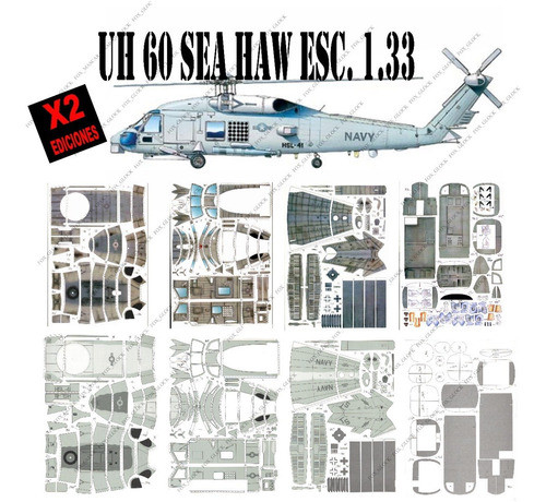 Seahaw Uh 60 Esc. 1.33 Papercraft 0