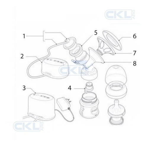 Repuesto Avent Diafragma Silicona Sacaleche Scf332 Eléctrico 1