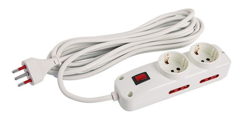 Alargue Electrico 10a Cable 3 Mt 4 Tomas 3 En Línea 2 Schuko 0