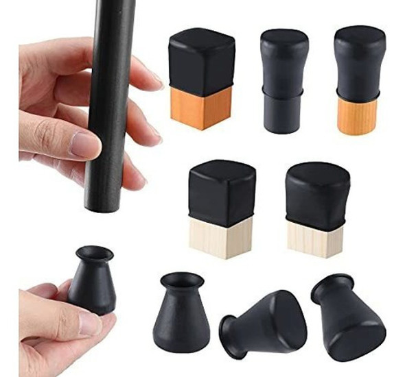 Regatones Extra Small Negros X 24u  Para Patas De 13a25mm 0