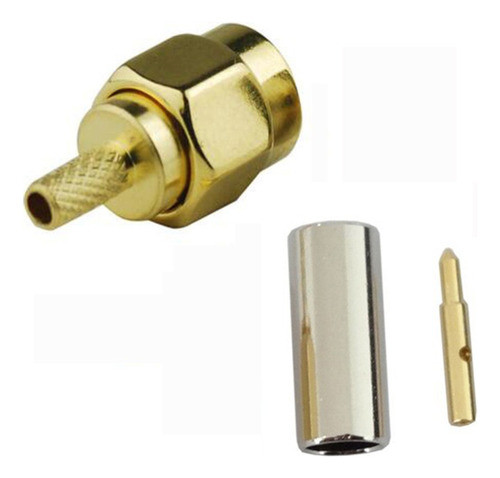 Conector Sma Macho Recto Crimpar P/rg174 - Rg316 0