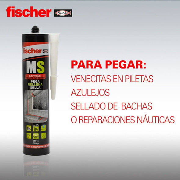 Sellador Fischer Ultra Ms Express Blanco - Excelente! 290ml 1 Sellador Fischer Ultra Ms Express Blanco - Excelente! 290ml 1