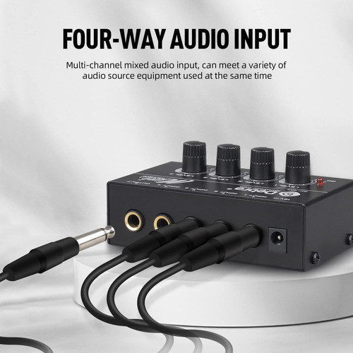 D Debra Mezclador De Audio Dh-400, Mezclador De Linea De 4 C 1