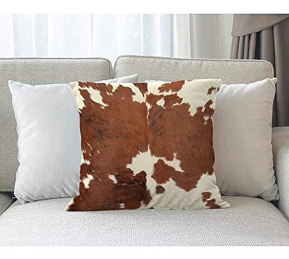 Moslion Almohadas De Piel De Vaca Funda De Almohada Decorati 1