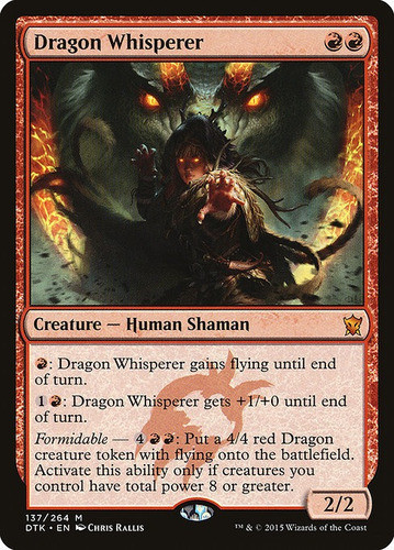 Carta Magic Dragon Whisperer Dragons Of Tarkir Mtg 0