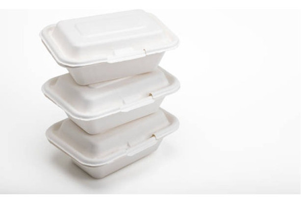 Estuche Tapa Bisagra Compostable 2 Divisiones  X10 Unidades 0 Estuche Tapa Bisagra Compostable 2 Divisiones  X10 Unidades 0