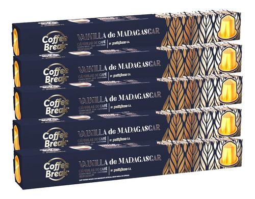 Cafe Coffee Break Platinum Vainilla Madagascar Pack 5 X 10 0