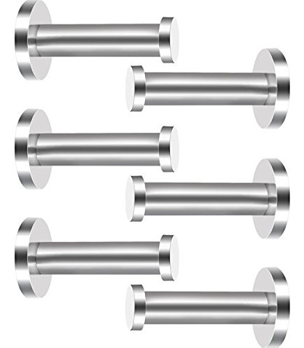 Gancho De Acero Inoxidable De 6 Piezas Para Montaje En Pared 0