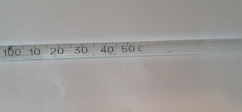 Termometro Químico De Vidrio Para Laboratorio -10º A +50°c 1
