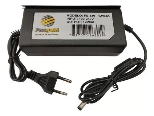 Conversor 12v/3a (cabeada) Fasgold 0