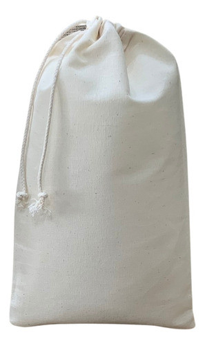 Saco Algodão Cru 15x27 Ecológico Com 40 Unidades 0