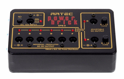 Artec Power Brick Spb-8 Fuente Múltiple Para 8 Pedales 9v 1