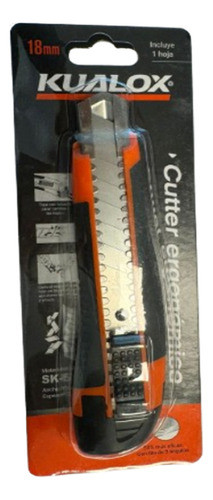 Cutter Ergonómico Trincheta Reforzado Kualox + 1 Hoja 1