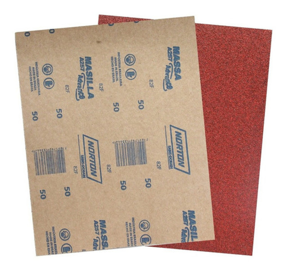Kit 50 Lijas Para Madera Norton - Carborundum Grano 60 1