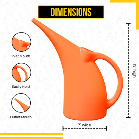 Regadera De 1.8l Para Plantas De Interior - Naranja 1