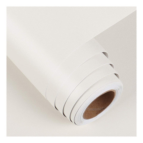 Funstick Papel Tapiz De Color Blanco Crema Slido, Para Despe 0
