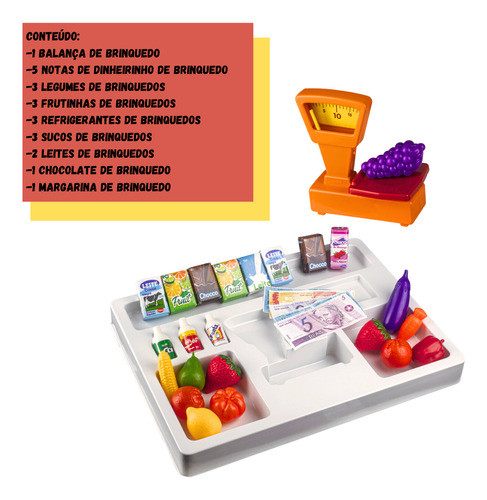 Kit Infantil Conjunto Mercadinho Mini Mercado Com Acessórios 1
