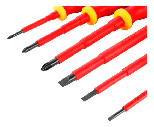 Juego De Destornilladores 1000v Ronix 6pz Rh-2724 G P 1