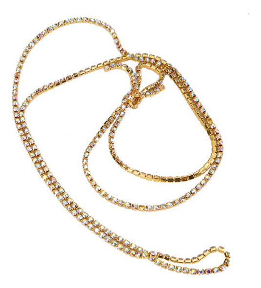 Corrente De Strass Gold Ab 2,5 Mm Uk Plug 10 Metros, Faça Vo 1