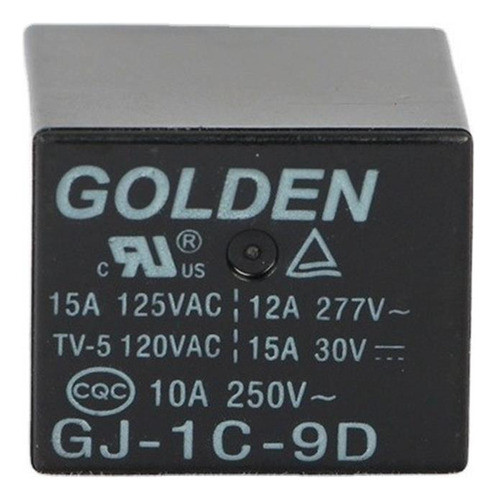 Rele Relay Gj-1c-9d Gj 1c 9d 10a 9v 5 Pin 1