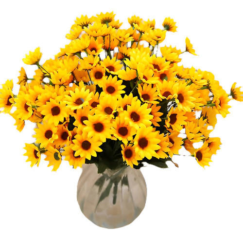 14head Falso Girasol Artificial Seda Flor Ramo Inicio Mesa D 0