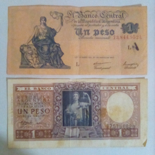 Antiguos Billetes De 1 Peso 0
