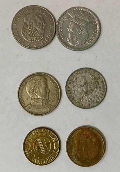 6 Monedas Suecia Chile Filipinas Alemania México 1m362 0