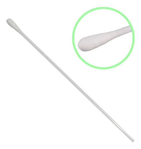 Swab Fibra Rayon Coleta Amostras Haste Plástica 100 Unidades 0