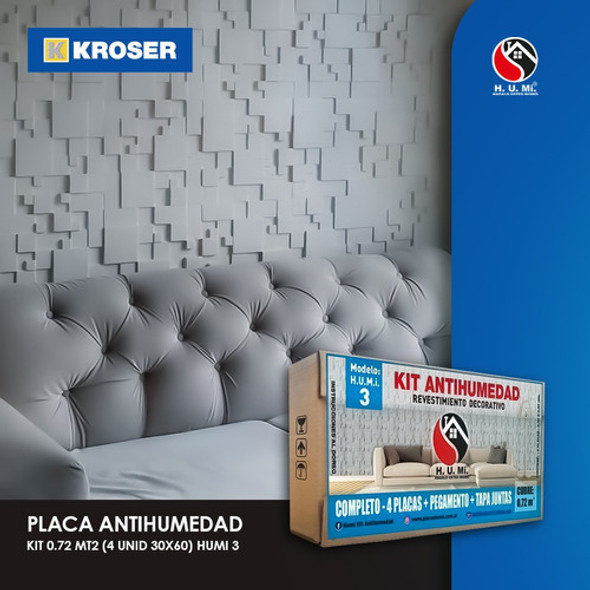 Placa Antihumedad Kit 0.72mt2 (4 Unid 30x60) Humi3 1