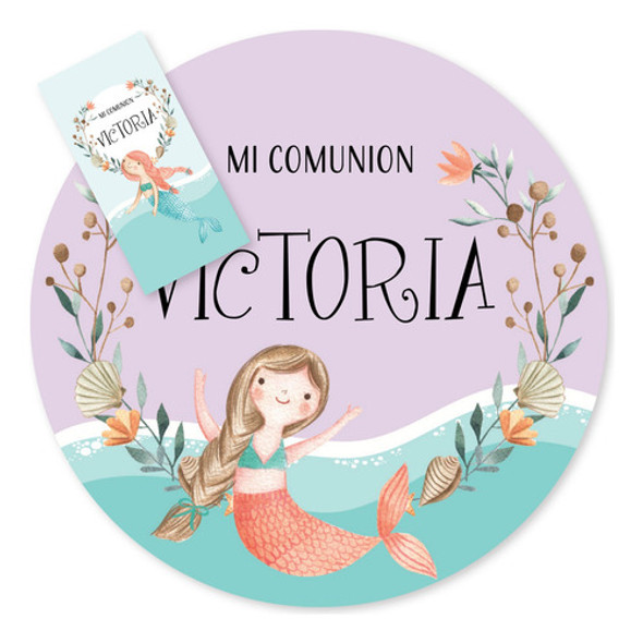 Kit Imprimible Sirenas Acuarela Lila Mint Tukit 0 Kit Imprimible Sirenas Acuarela Lila Mint Tukit 0