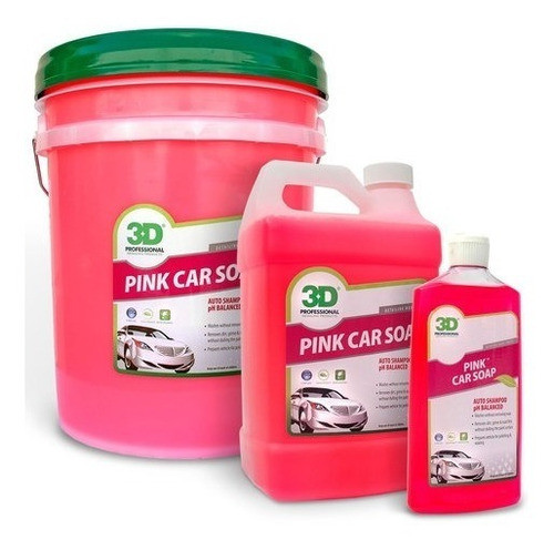 Shampoo Concentrado 3d Pink Car Soap 500 Ml Ph Neutro Autos 0