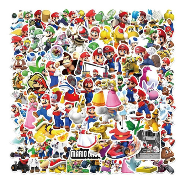 Stickers Autoadhesivo Mario Bros X 50 0