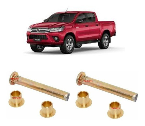 Kit 2 Pinos E Buchas Das Dobradiças Das Portas Pickup Hilux 0
