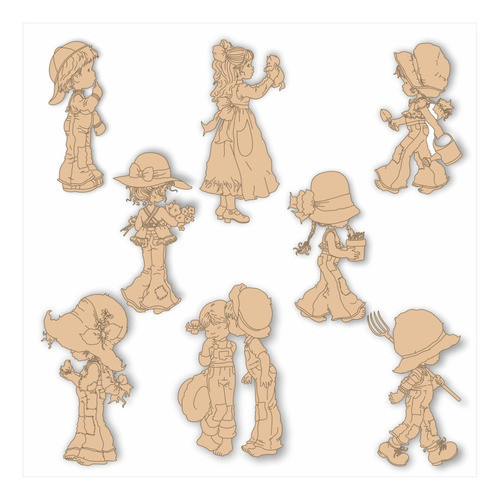 Vectores Sarah Kay Personaje Infantil Vintage  - Corte Laser 0
